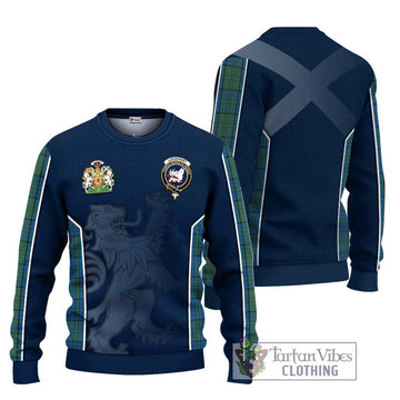 Lockhart Tartan Ugly Sweater with Family Crest and Lion Rampant Vibes Sport Style Unisex - Tartan Vibes Clothing
