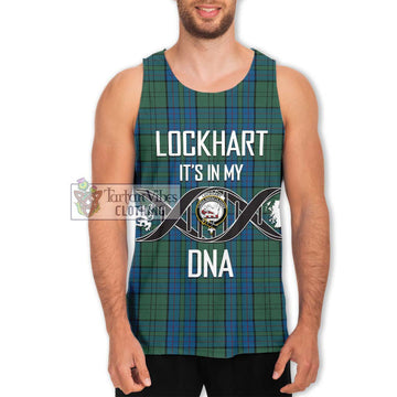 Lockhart Tartan Men's Tank Top with Family Crest DNA In Me Style Men - Tartan Vibes Clothing