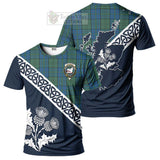 Lockhart Tartan T-Shirt Featuring Thistle and Scotland Map Kid's Shirt - Tartanvibesclothing Store