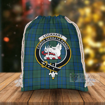 Lockhart Tartan Christmas Santa's Bag with Family Crest - Tartan Vibes Clothing