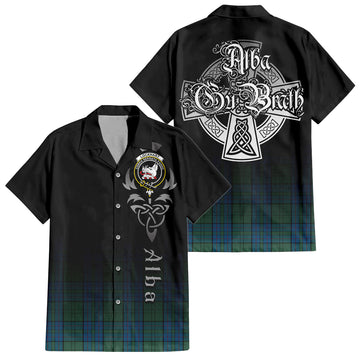 Lockhart Tartan Hawaiian Shirt Shirt Featuring Alba Gu Brath Family Crest Celtic Inspired Kid - Tartan Vibes Clothing
