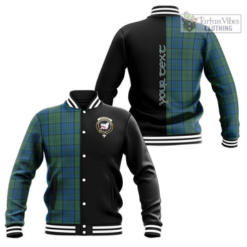 Lockhart Tartan Baseball Jacket with Family Crest and Half Of Me Style Unisex - Tartan Vibes Clothing