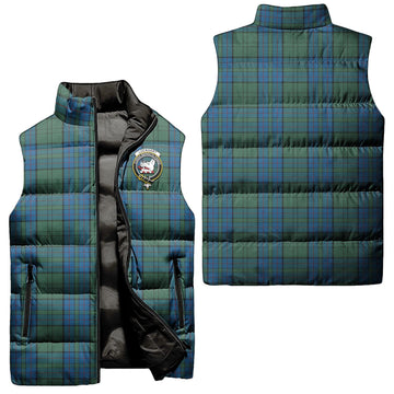 Lockhart Tartan Sleeveless Puffer Jacket with Family Crest Unisex - Tartan Vibes Clothing