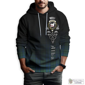 Lockhart Tartan Hoodie Featuring Alba Gu Brath Family Crest Celtic Inspired Zip Hoodie - Tartan Vibes Clothing