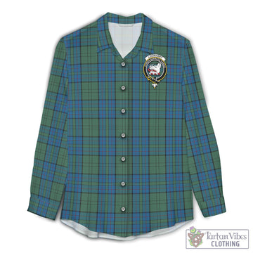 Lockhart Tartan Women's Casual Shirt with Family Crest Female - Tartan Vibes Clothing