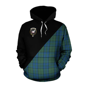 Lockhart Tartan Cotton Hoodie with Family Crest and Military Logo Style Pullover Hoodie XS - Tartan Vibes Clothing