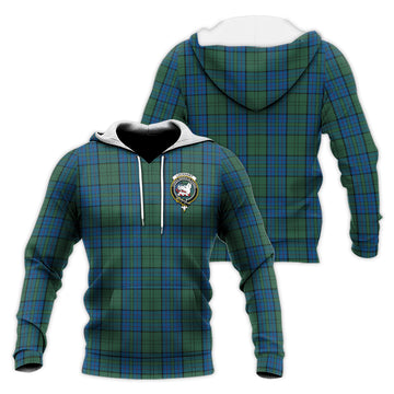 Lockhart Tartan Knitted Hoodie with Family Crest Unisex Knitted Pullover Hoodie - Tartan Vibes Clothing