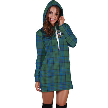 Lockhart Tartan Hoodie Dress with Family Crest - Tartan Vibes Clothing