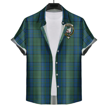 Lockhart Tartan Hawaiian Shirt with Family Crest Kid - Tartan Vibes Clothing
