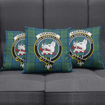Lockhart Tartan Pillow Cover with Family Crest Rectangle Pillow Cover 51*91cm - Tartan Vibes Clothing