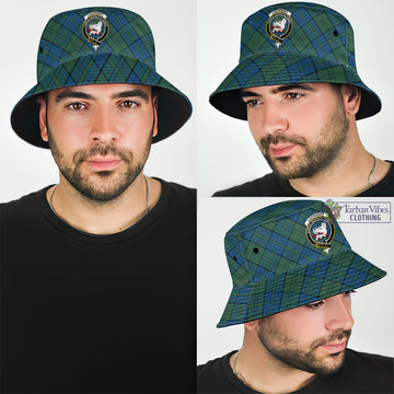 Lockhart Tartan Bucket Hat with Family Crest Bucket Hat One Size - Tartan Vibes Clothing