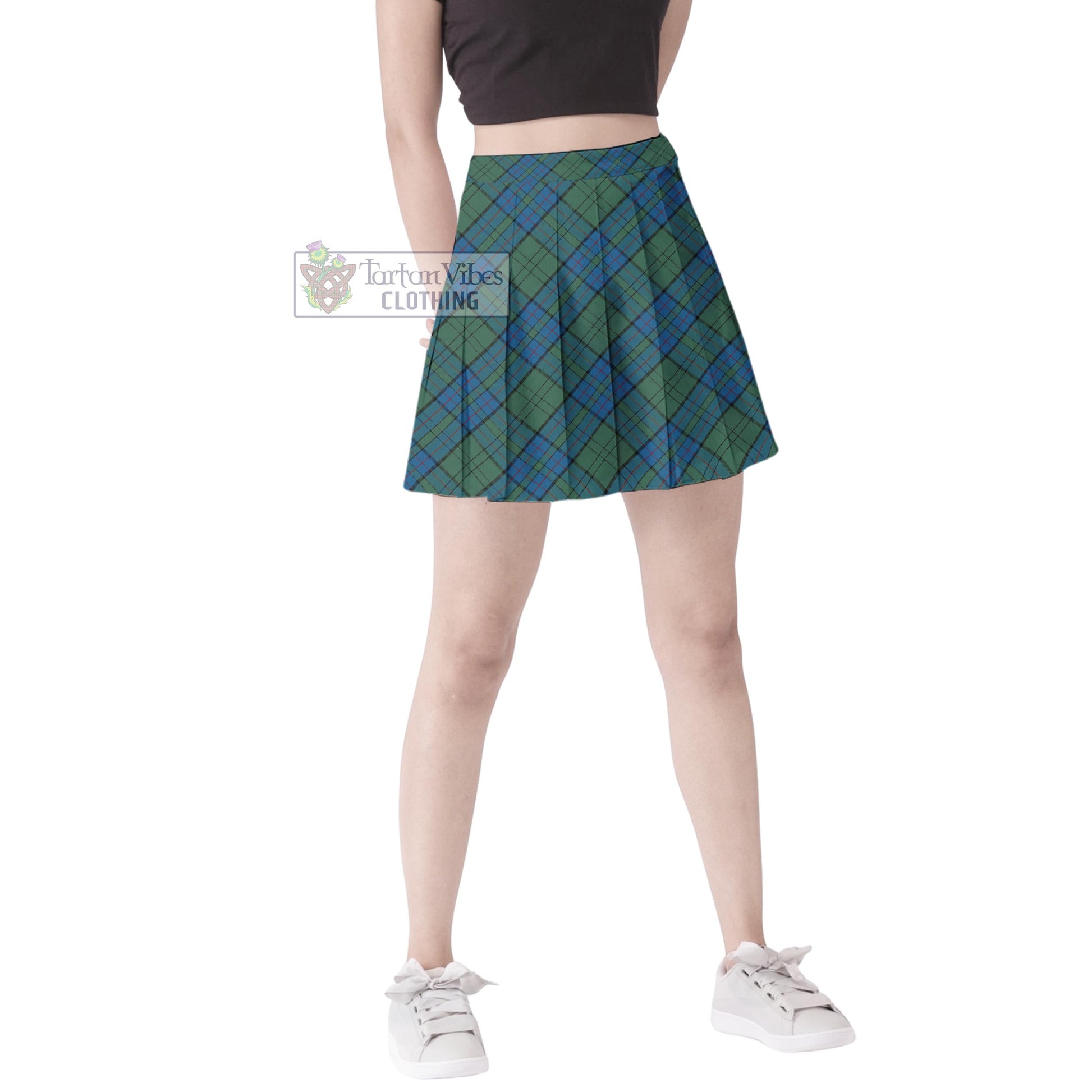 Lockhart Tartan Women's Plated Mini Skirt Cross Style Female - Tartan Vibes Clothing