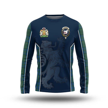 Lockhart Tartan Long Sleeve T-Shirt with Family Crest and Lion Rampant Vibes Sport Style Unisex - Tartan Vibes Clothing