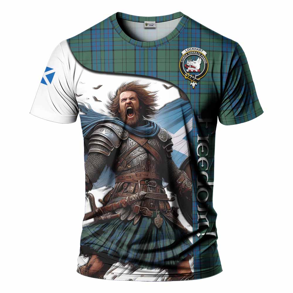 Lockhart Crest Tartan T-Shirt Inspired by the Freedom of Scottish Warrior