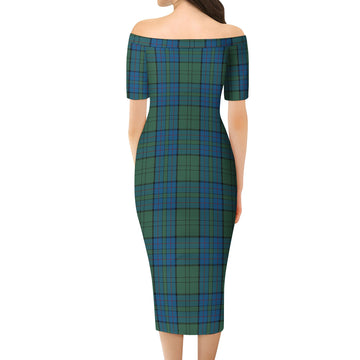 Lockhart Tartan Off Shoulder Lady Dress - Tartan Vibes Clothing