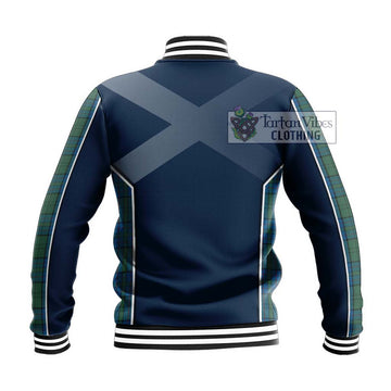 Lockhart Tartan Baseball Jacket with Family Crest and Lion Rampant Vibes Sport Style - Tartan Vibes Clothing