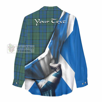 Lockhart Tartan Women's Casual Shirt with Family Crest Scotland Patriotic Style - Tartan Vibes Clothing