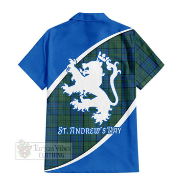 Lockhart Family Crest Tartan Hawaiian Shirt Celebrate Saint Andrew's Day in Style - Tartan Vibes Clothing