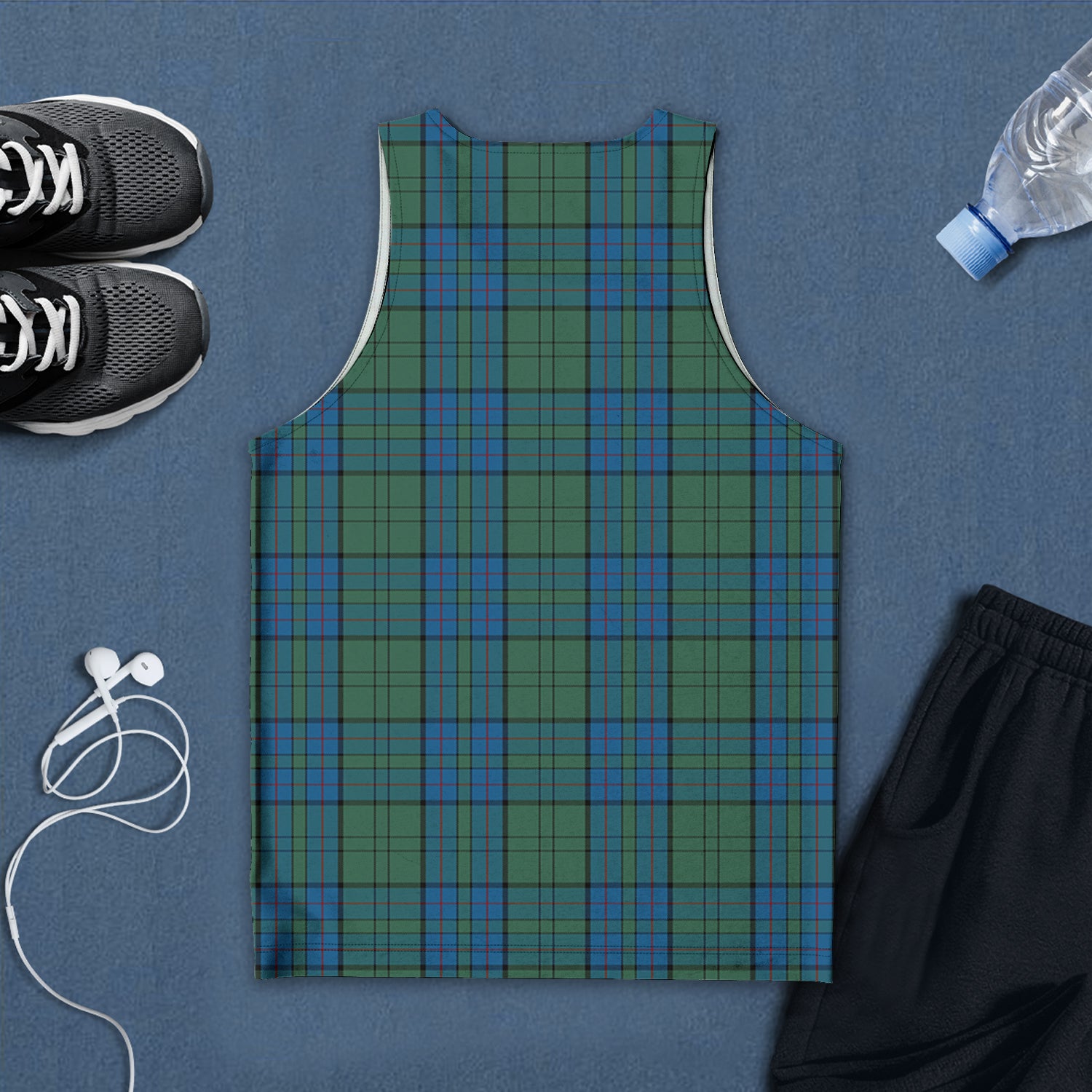 Lockhart Tartan Mens Tank Top with Family Crest - Tartan Vibes Clothing