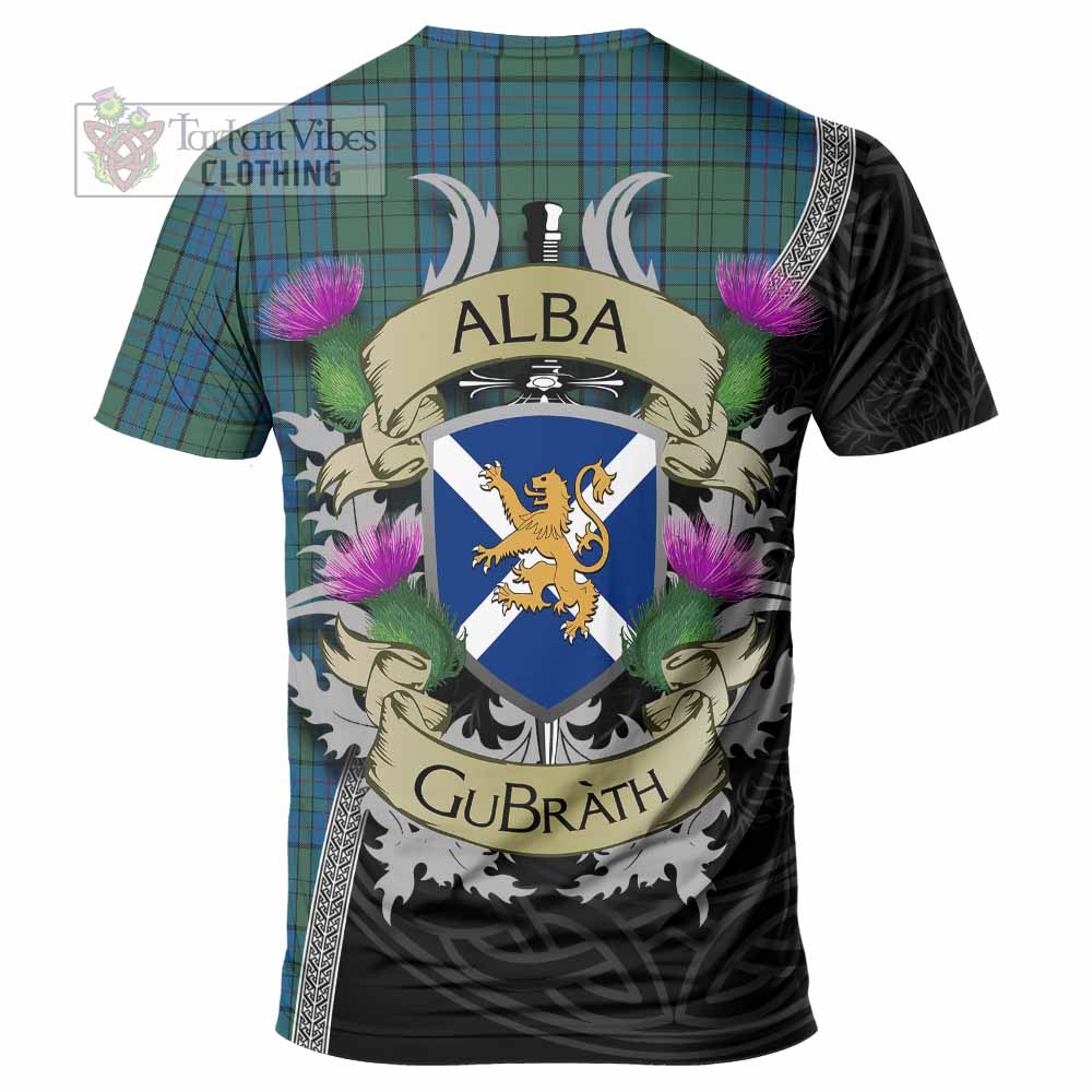 Lockhart Tartan Family Crest T-Shirt Lion Rampant Royal Thistle Shield Celtic Inspired - Tartan Vibes Clothing
