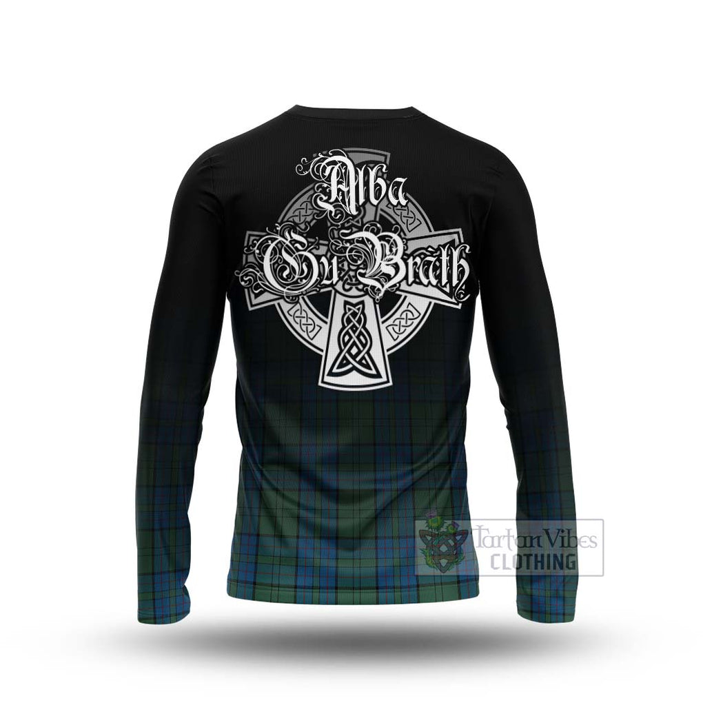 Lockhart Tartan Long Sleeve T-Shirt Featuring Alba Gu Brath Family Crest Celtic Inspired - Tartan Vibes Clothing