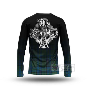Lockhart Tartan Long Sleeve T-Shirt Featuring Alba Gu Brath Family Crest Celtic Inspired - Tartan Vibes Clothing