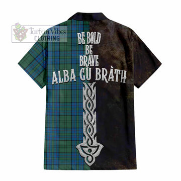 Lockhart Tartan Family Crest Hawaiian Shirt Alba Gu Brath Be Brave Lion Ancient Style - Tartan Vibes Clothing