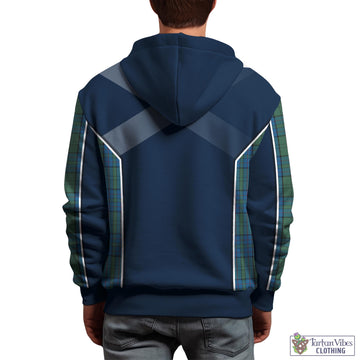 Lockhart Tartan Hoodie with Family Crest and Scottish Thistle Vibes Sport Style