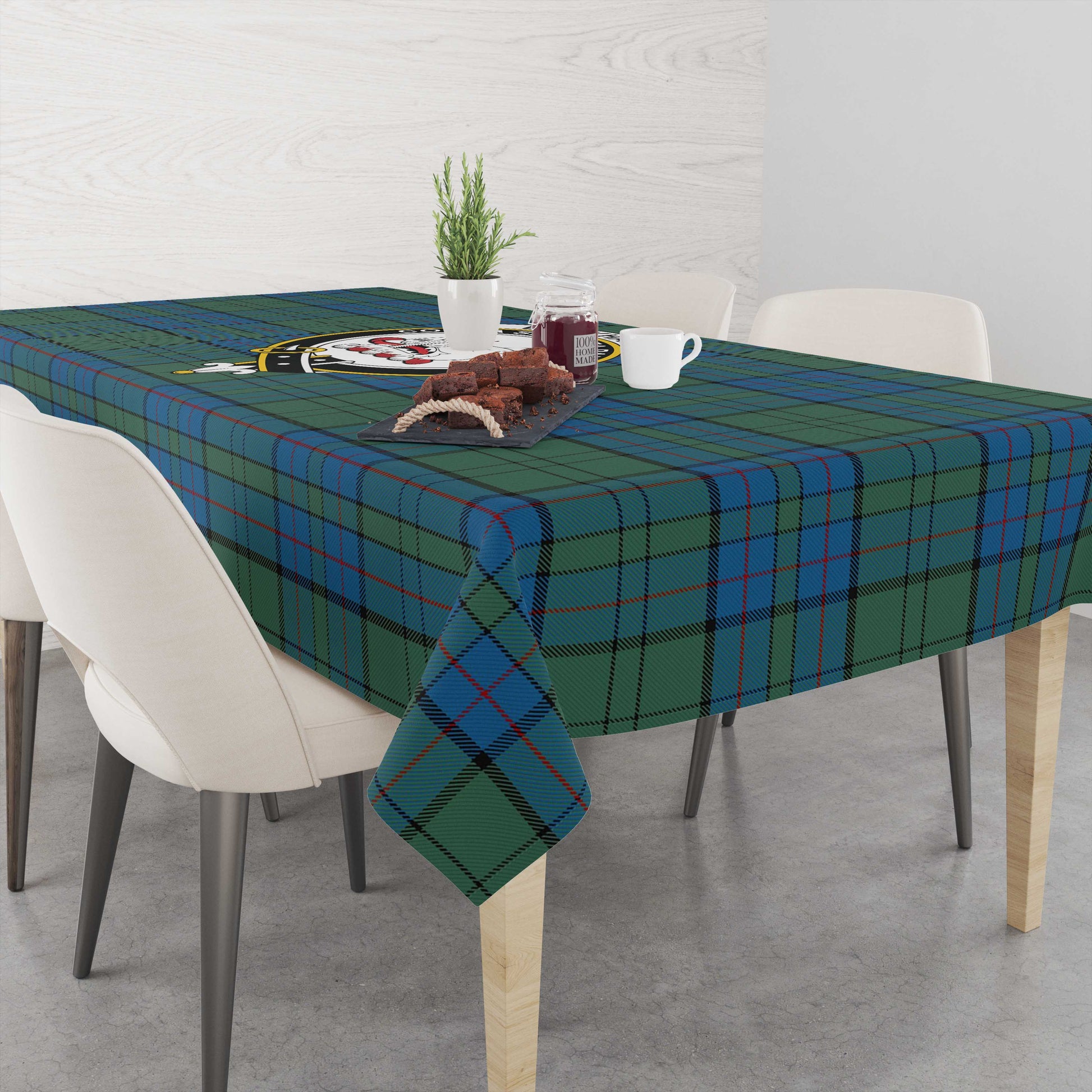 Lockhart Tartan Tablecloth with Family Crest M 39.4"x59"(100x150cm) - Tartan Vibes Clothing