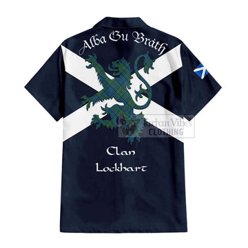Lockhart Tartan Lion Rampant Hawaiian Shirt Proudly Display Your Heritage with Alba Gu Brath and Clan Name - Tartan Vibes Clothing