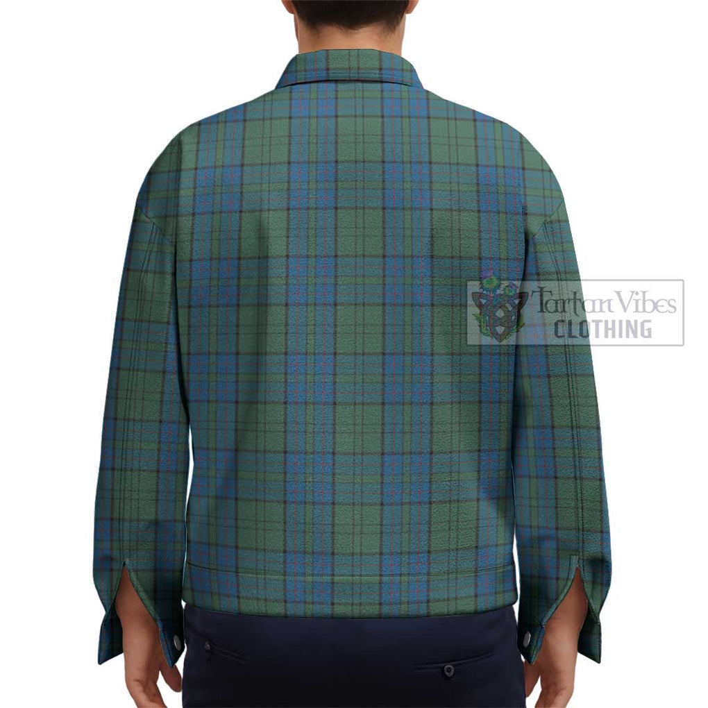 Lockhart Tartan Unisex Lapel Cotton Jacket - Tartan Vibes Clothing