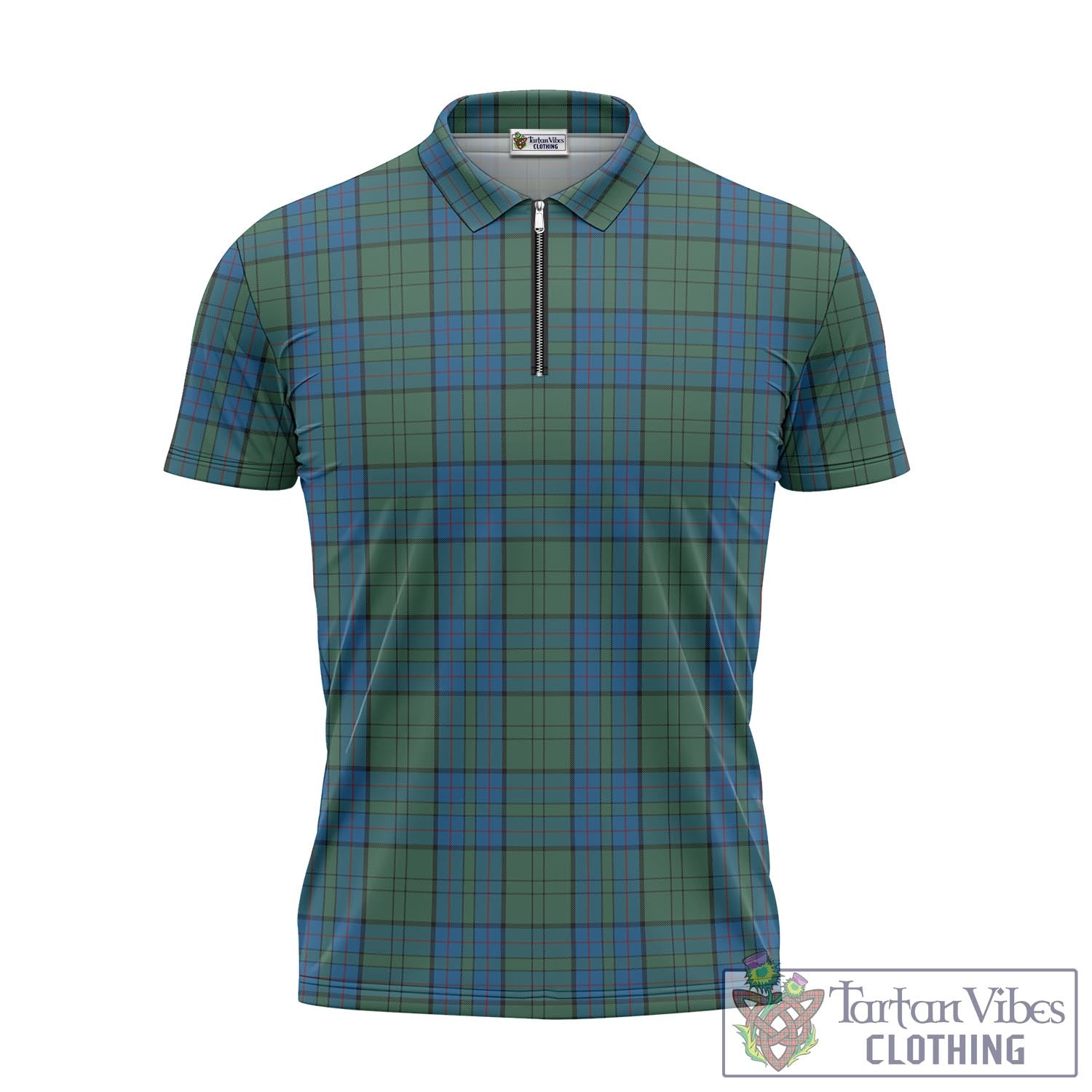 Lockhart Tartan Zipper Polo Shirt - Tartan Vibes Clothing