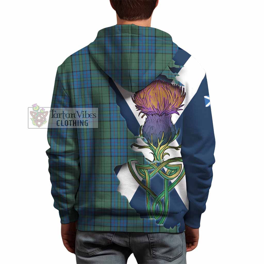Lockhart Tartan Family Crest Hoodie Scottish Thistle Celtic Inspired - Tartan Vibes Clothing