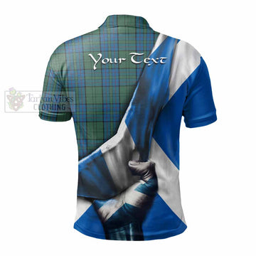 Lockhart Tartan Polo Shirt with Family Crest Scotland Patriotic Style - Tartan Vibes Clothing