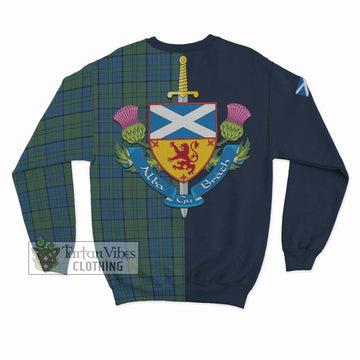 Lockhart Tartan Sweatshirt Alba with Scottish Lion Royal Arm Half Style - Tartan Vibes Clothing