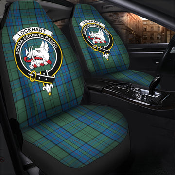 Lockhart Tartan Car Seat Cover with Family Crest - Tartan Vibes Clothing