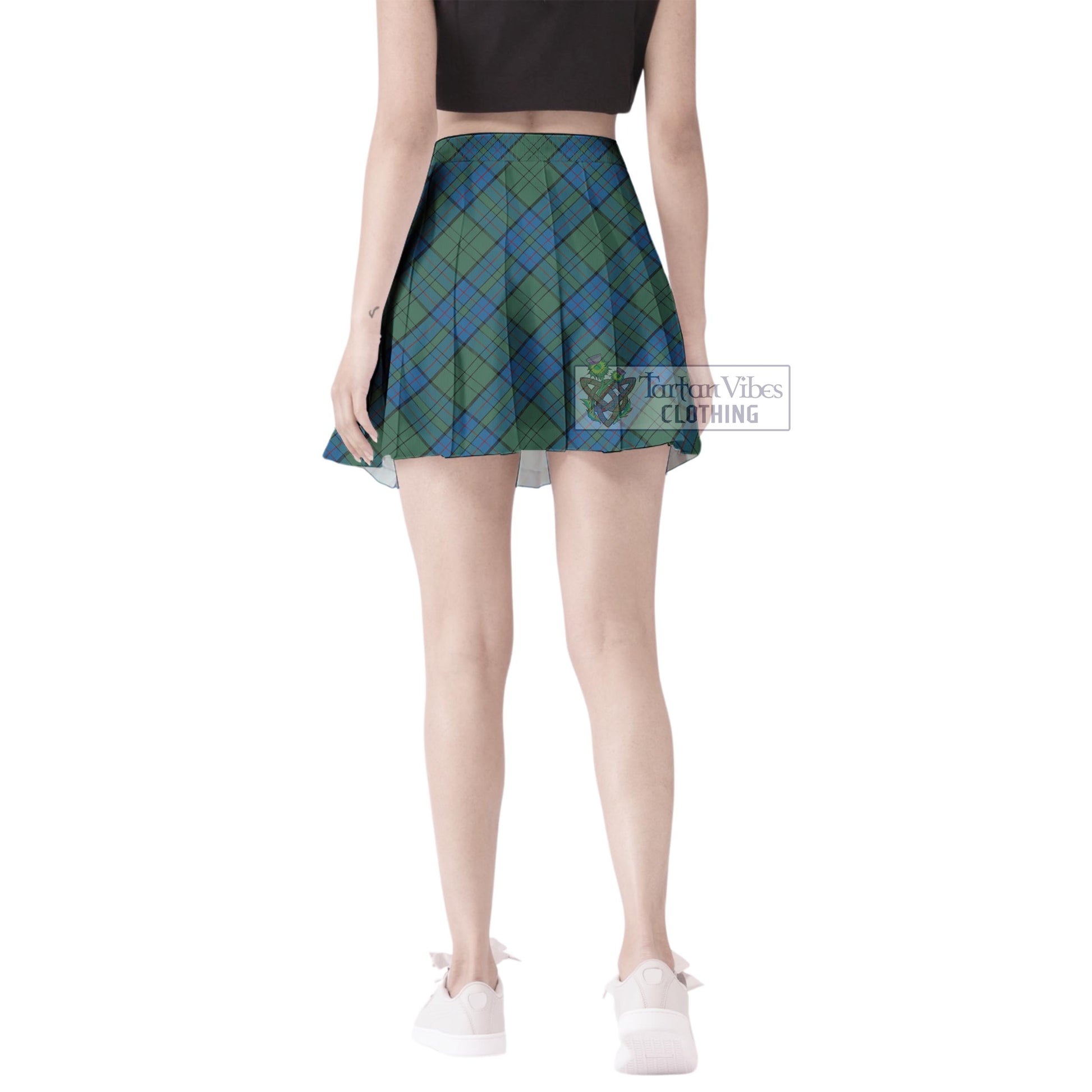 Lockhart Tartan Women's Plated Mini Skirt Cross Style - Tartan Vibes Clothing