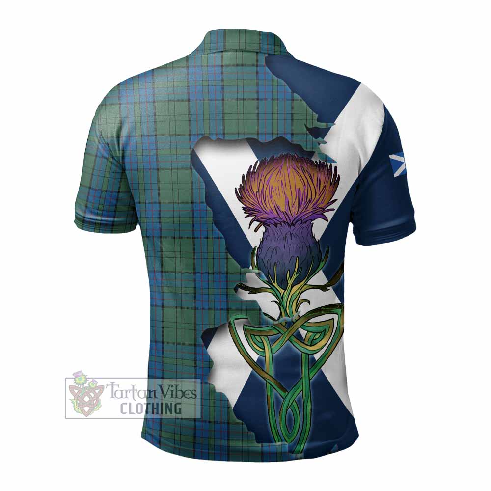 Lockhart Tartan Family Crest Polo Shirt Scottish Thistle Celtic Inspired - Tartan Vibes Clothing