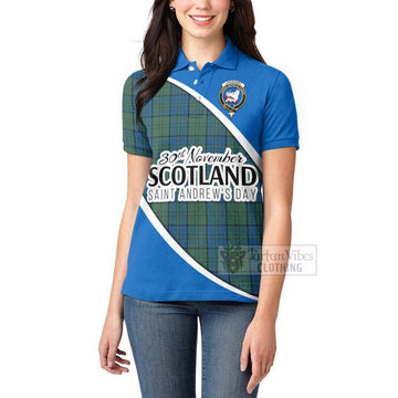 Lockhart Family Crest Tartan Women's Polo Shirt Celebrate Saint Andrew's Day in Style - Tartan Vibes Clothing