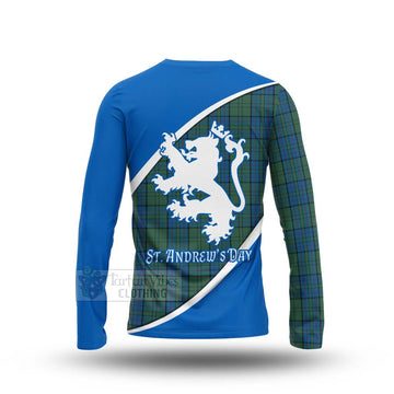Lockhart Family Crest Tartan Long Sleeve T-Shirt Celebrate Saint Andrew's Day in Style - Tartan Vibes Clothing