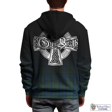 Lockhart Tartan Hoodie Featuring Alba Gu Brath Family Crest Celtic Inspired