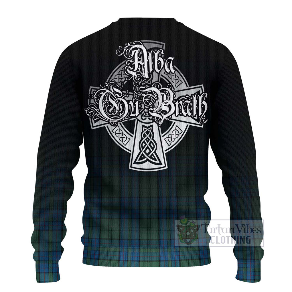Lockhart Tartan Ugly Sweater Featuring Alba Gu Brath Family Crest Celtic Inspired - Tartan Vibes Clothing