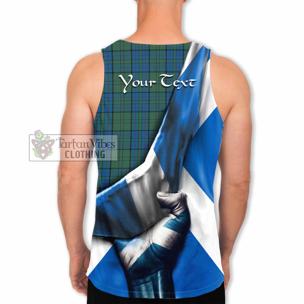 Lockhart Tartan Men's Tank Top with Family Crest Scotland Patriotic Style - Tartan Vibes Clothing