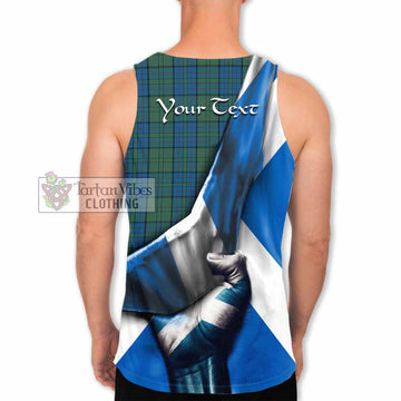 Lockhart Tartan Men's Tank Top with Family Crest Scotland Patriotic Style - Tartan Vibes Clothing