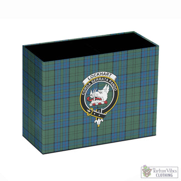 Lockhart Tartan Pen Holder with Family Crest - Tartan Vibes Clothing