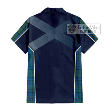 Lockhart Tartan Hawaiian Shirt with Family Crest and Lion Rampant Vibes Sport Style - Tartan Vibes Clothing