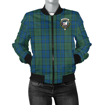 Lockhart Tartan Bomber Jacket with Family Crest - Tartan Vibes Clothing