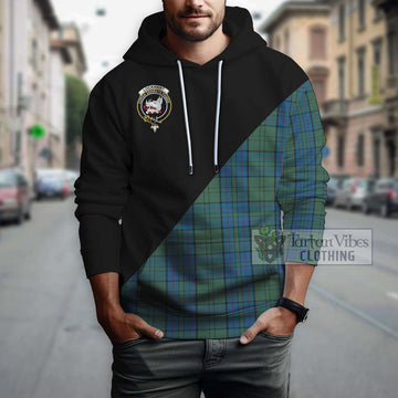 Lockhart Tartan Hoodie with Family Crest and Military Logo Style - Tartan Vibes Clothing