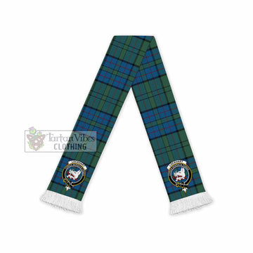 Tartan Vibes Clothing Lockhart Tartan Ruffneck Scarf with Family Crest