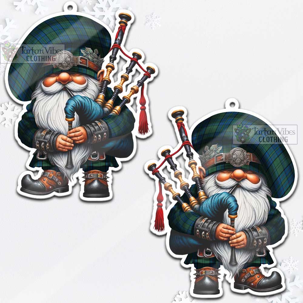 Lockhart Tartan Bagpiper Gnome Christmas Ornament - Tartan Vibes Clothing